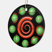 WeihnachtsKranz-Verzierung Keramik Ornament (Links)