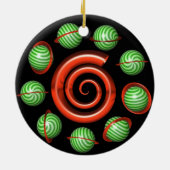WeihnachtsKranz-Verzierung Keramik Ornament (Hinten)