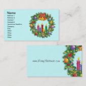 WeihnachtsKranz-Visitenkarte Visitenkarte (Vorne/Hinten)