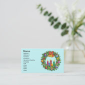 WeihnachtsKranz-Visitenkarte Visitenkarte (Stehend Vorderseite)