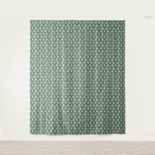 Weihnachtskranz Wandteppich (Vorderseite)