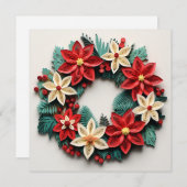 Weihnachtskranz Weihnachtsfeiertag Grußkarte Feiertagskarte (Vorne/Hinten)