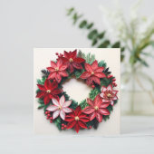 Weihnachtskranz Weihnachtsfeiertag Grußkarte Feiertagskarte (Stehend Vorderseite)