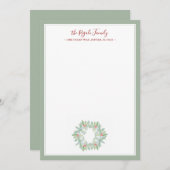 Weihnachtskranz Weihnachtsgeschenk Mitteilungskarte (Vorne/Hinten)