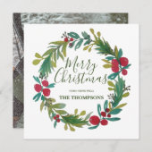 Weihnachtskranz Weihnachtskarten (Vorne/Hinten)