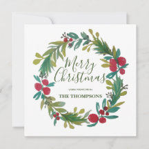 Weihnachtskranz Weihnachtskarten