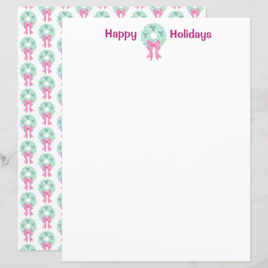 WeihnachtsKranz-Weihnachtspapier durch Sue (Vorne/Hinten)