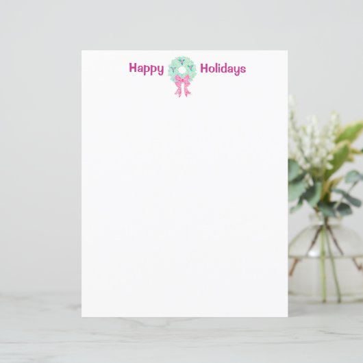 WeihnachtsKranz-Weihnachtspapier durch Sue (Stehend Vorderseite)