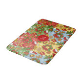 Weihnachtskranz, Weihnachtsschmuck, Hut des Weihna Badematte (Schrägansicht)