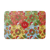 Weihnachtskranz, Weihnachtsschmuck, Hut des Weihna Badematte (Vorderseite)