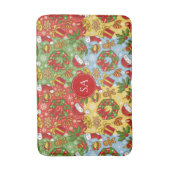 Weihnachtskranz, Weihnachtsschmuck, Hut des Weihna Badematte (Vorderseite Vertikal)