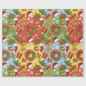 Weihnachtskranz, Weihnachtsschmuck, Hut des Weihna Geschenkpapier (Flach)