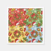 Weihnachtskranz, Weihnachtsschmuck, Hut des Weihna Serviette (Vorderseite)