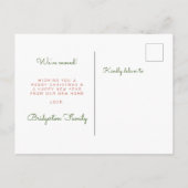 Weihnachtskranz Zwei Fotos Urlaub Neue Zuhause-Bew Ankündigungspostkarte (Rückseite)