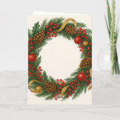 Weihnachtskränzchen Karte (Rückseite)