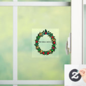 Weihnachtskranzdekorationen Fensteraufkleber (Zuhause)