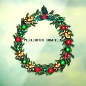 Weihnachtskranzdekore Fensteraufkleber (Blatt 3)