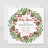 Weihnachtskränzdusche Einladung (Vorderseite)