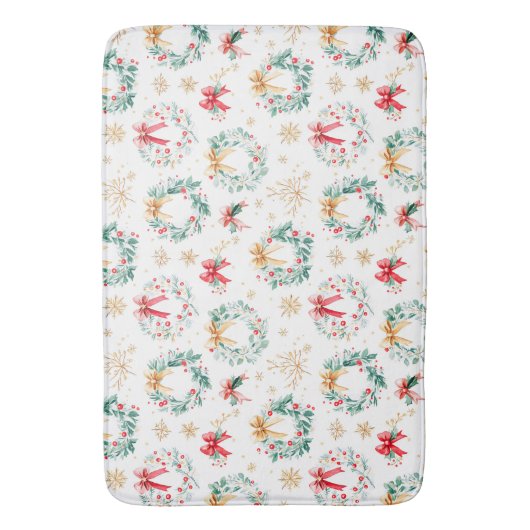 Weihnachtskränze Badematte (Vorderseite Vertikal)