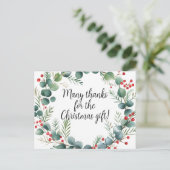 Weihnachtskränze Dankeschön-Postkarte Postkarte (Stehend Vorderseite)