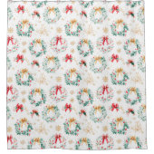 Weihnachtskränze Duschvorhang (Vorderseite)