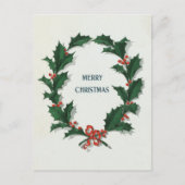 Weihnachtskränze Feiertagspostkarte (Vorderseite)