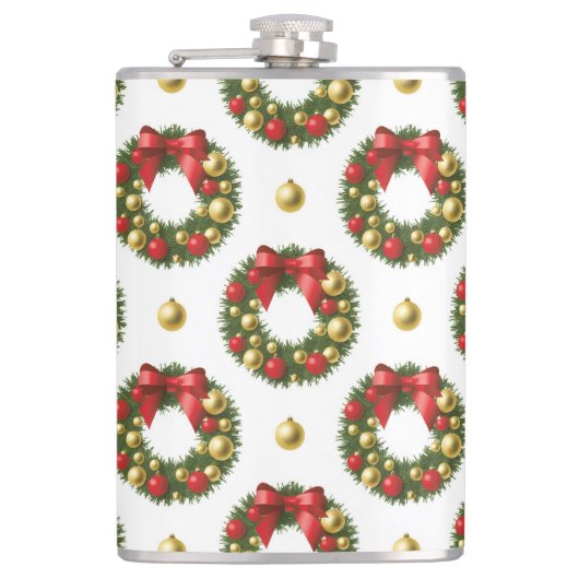 Weihnachtskränze Flachmann (Vorderseite)