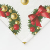Weihnachtskränze Fleecedecke (Ecke)