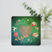 Weihnachtskränze + Foto Flache Feiertagskarte (Stehend Vorderseite)