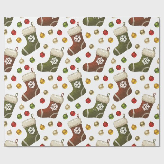 Weihnachtskränze Geschenkpapier (Flach)