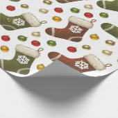 Weihnachtskränze Geschenkpapier (Ecke)
