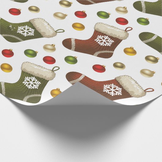 Weihnachtskränze Geschenkpapier (Ecke)