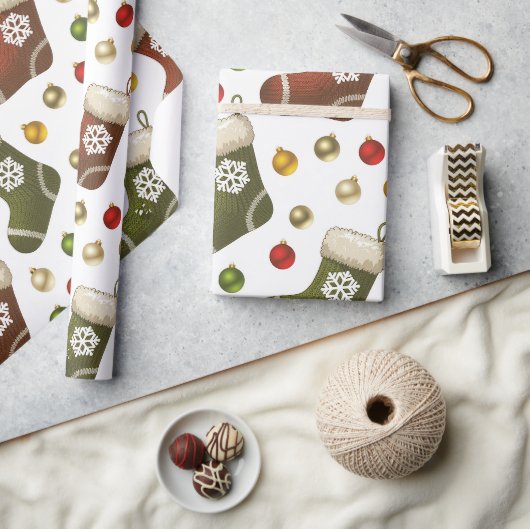 Weihnachtskränze Geschenkpapier (Kunsthandwerk)