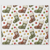 Weihnachtskränze Geschenkpapier (Flach)