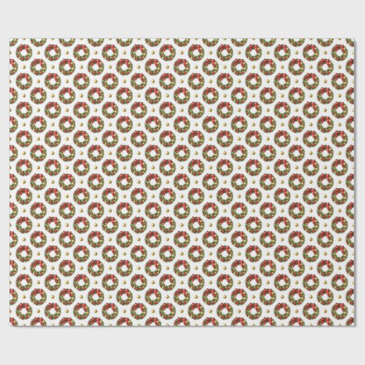 Weihnachtskränze Geschenkpapier (Flach)