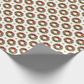 Weihnachtskränze Geschenkpapier (Ecke)