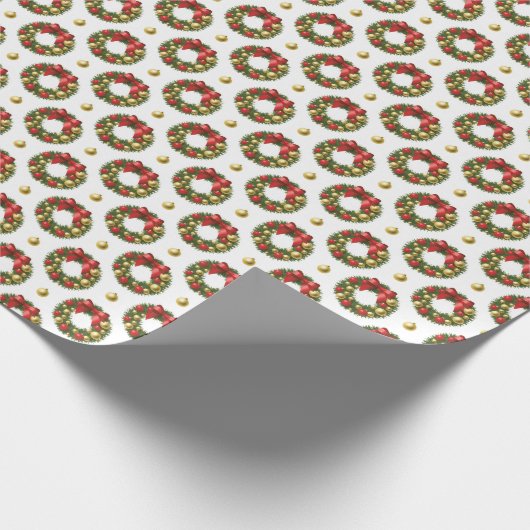 Weihnachtskränze Geschenkpapier (Ecke)
