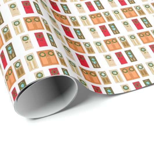 Weihnachtskränze Geschenkpapier (Rolleneckpunkt)