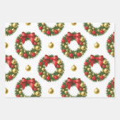Weihnachtskränze Geschenkpapier Set (Vorderseite 2)