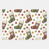 Weihnachtskränze Geschenkpapier Set (Vorderseite 3)