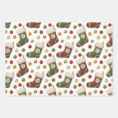 Weihnachtskränze Geschenkpapier Set (Vorderseite 2)