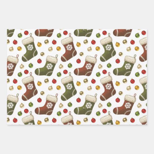 Weihnachtskränze Geschenkpapier Set (Vorderseite 2)