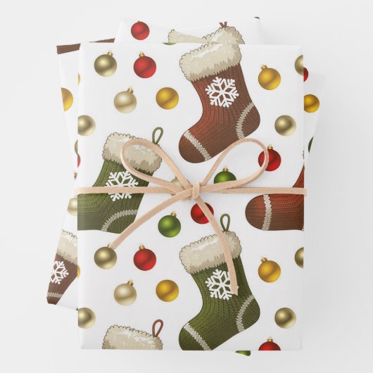 Weihnachtskränze Geschenkpapier Set (Beispiel)
