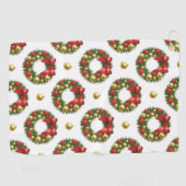 Weihnachtskränze Golfhandtuch (Horizontal)