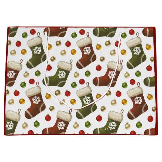 Weihnachtskränze Große Geschenktüte (Vorderseite)