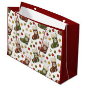 Weihnachtskränze Große Geschenktüte (Vorderseite Schrägansicht)