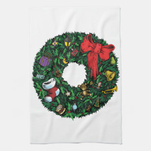 Weihnachtskränze Handtuch