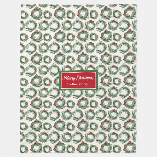 Weihnachtskränze im Wasser Weihnachtskränze Fleecedecke (Vorderseite)