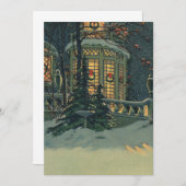 Weihnachtskränze in Windows Einladung (Vorne/Hinten)