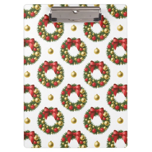 Weihnachtskränze Klemmbrett (Vorderseite)